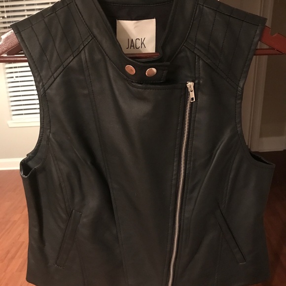 black leather vest - Picture 1 of 3